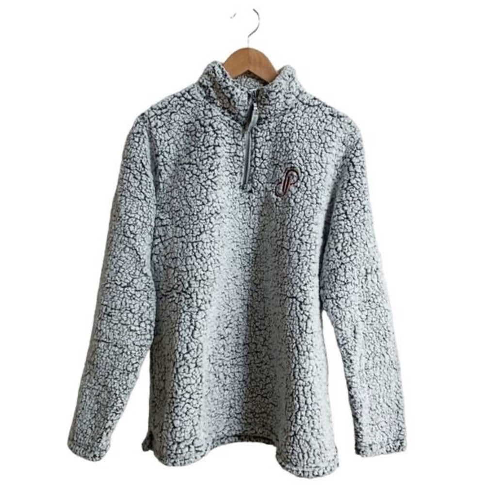 J. America Black and White Sherpa Pullover